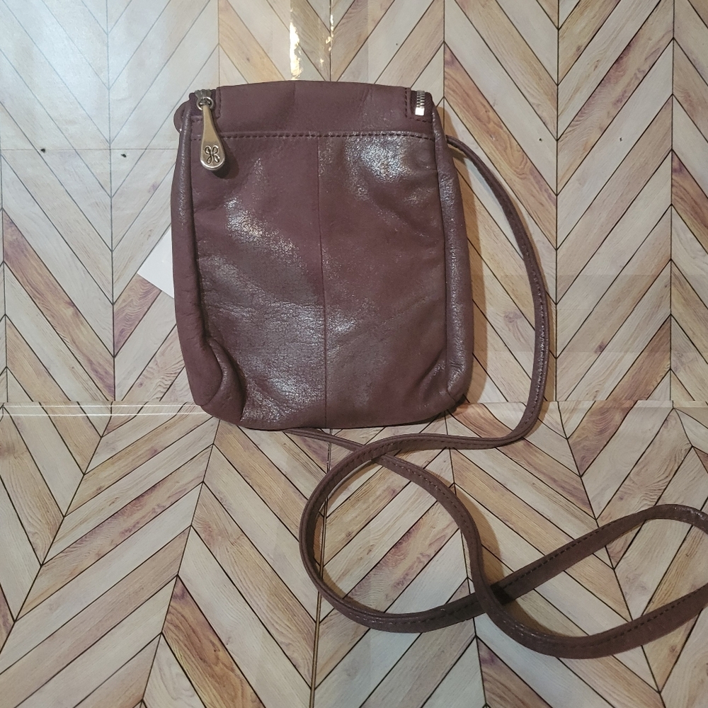 Hobo Fern Plum Graphite Leather Crossbody Women's Bag NWT - Picture 2 of 3